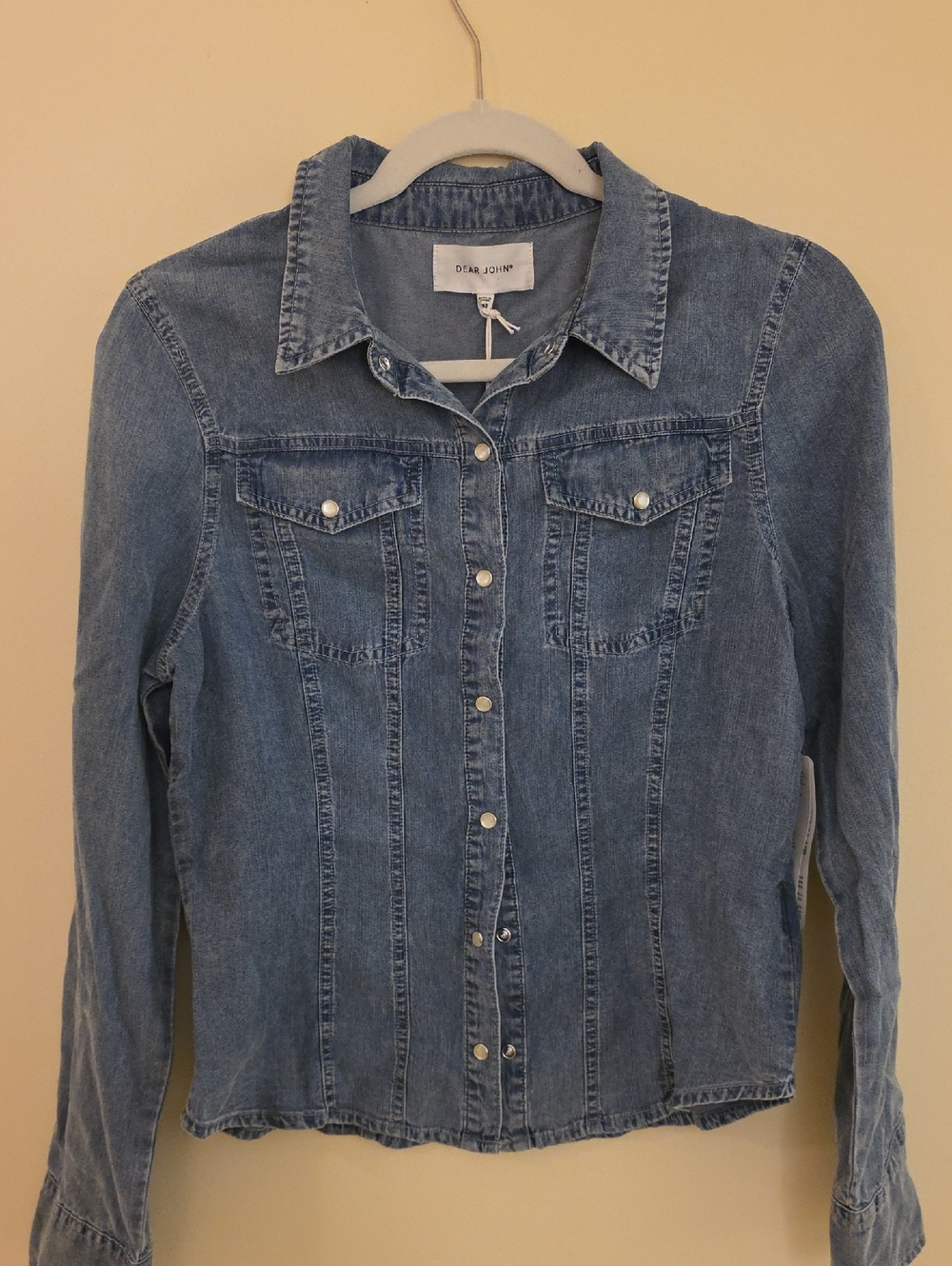 Dear John Light Wash Denim Shirt Jacket - Blue